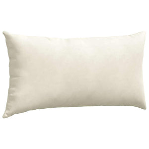 Μαξιλάρι Καναπέ 2 pcs Κρεμ 80 x 40 cm Υφασμάτινο Κορντουρά - Pakobazaar