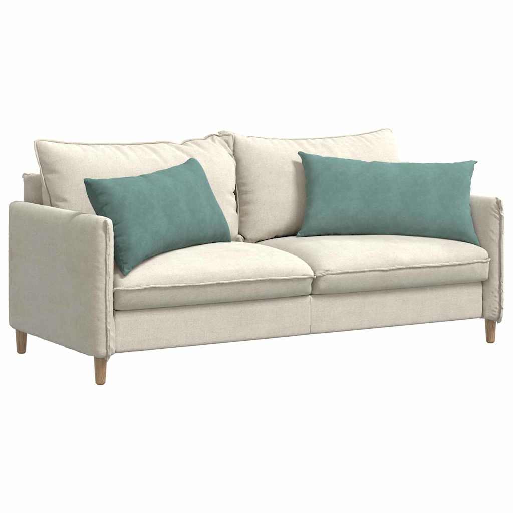 Μαξιλάρι Καναπέ 2 pcs Θαλασσί 80 x 40 cm Υφασμάτινο Κορντουρά