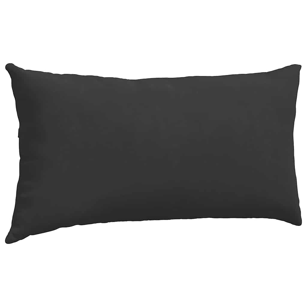 Μαξιλάρι Καναπέ 2 pcs Μαύρο 80 x 40 cm ύφασμα