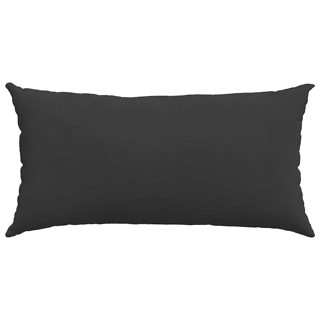 Μαξιλάρι Καναπέ 2 pcs Μαύρο 80 x 40 cm ύφασμα
