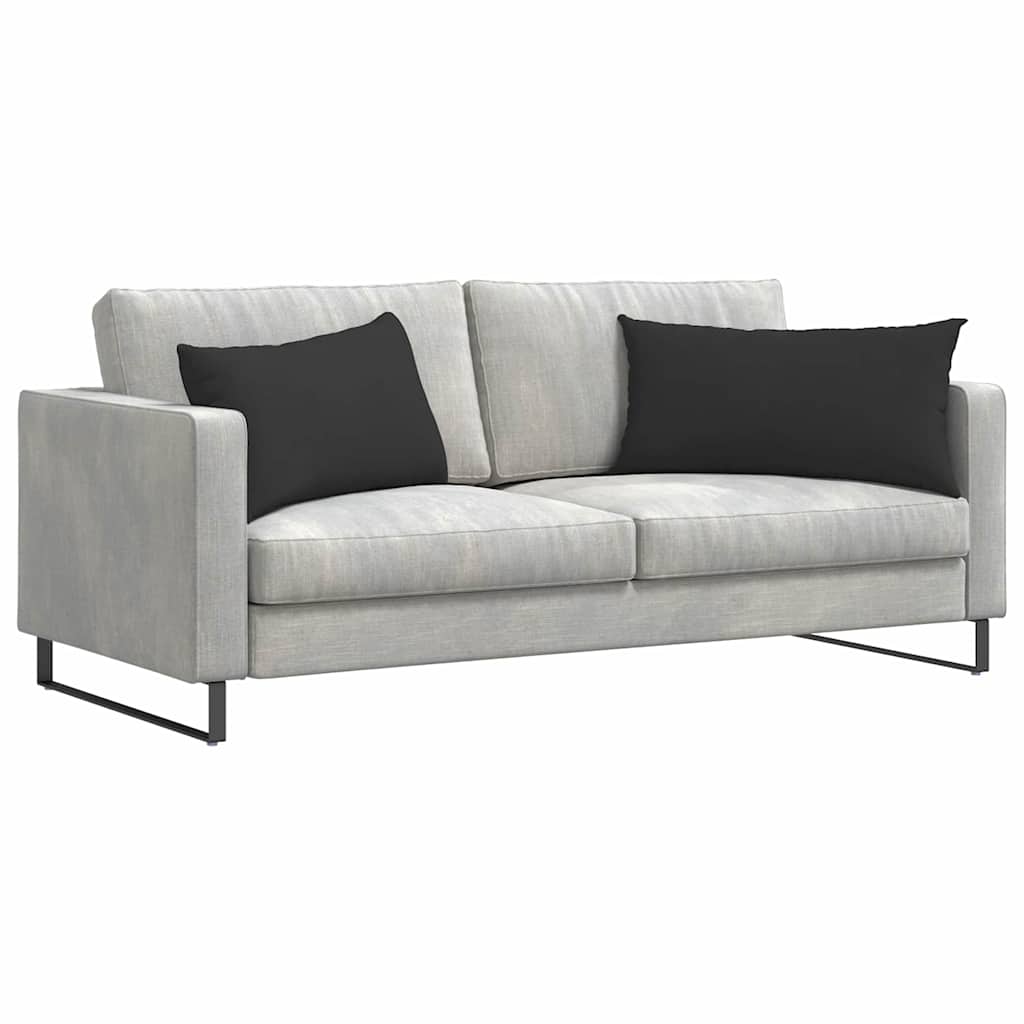 Μαξιλάρι Καναπέ 2 pcs Μαύρο 80 x 40 cm ύφασμα