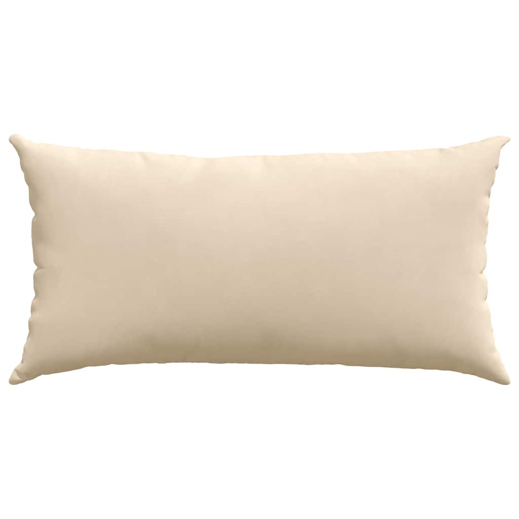 Μαξιλάρι Καναπέ 2 pcs Κρεμ 80 x 40 cm ύφασμα