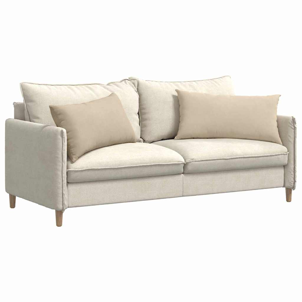 Μαξιλάρι Καναπέ 2 pcs Κρεμ 80 x 40 cm ύφασμα