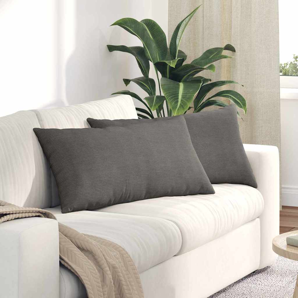 Μαξιλάρι Καναπέ 2 pcs Ανοιχτό γκρι 80 x 40 cm