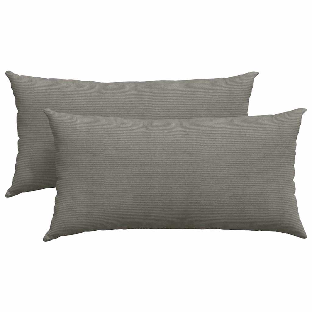 Μαξιλάρι Καναπέ 2 pcs Ανοιχτό γκρι 80 x 40 cm
