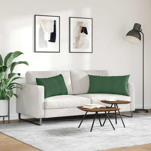 Μαξιλάρι Καναπέ 2 pcs Σκούρο Πράσινο 80 x 40 cm