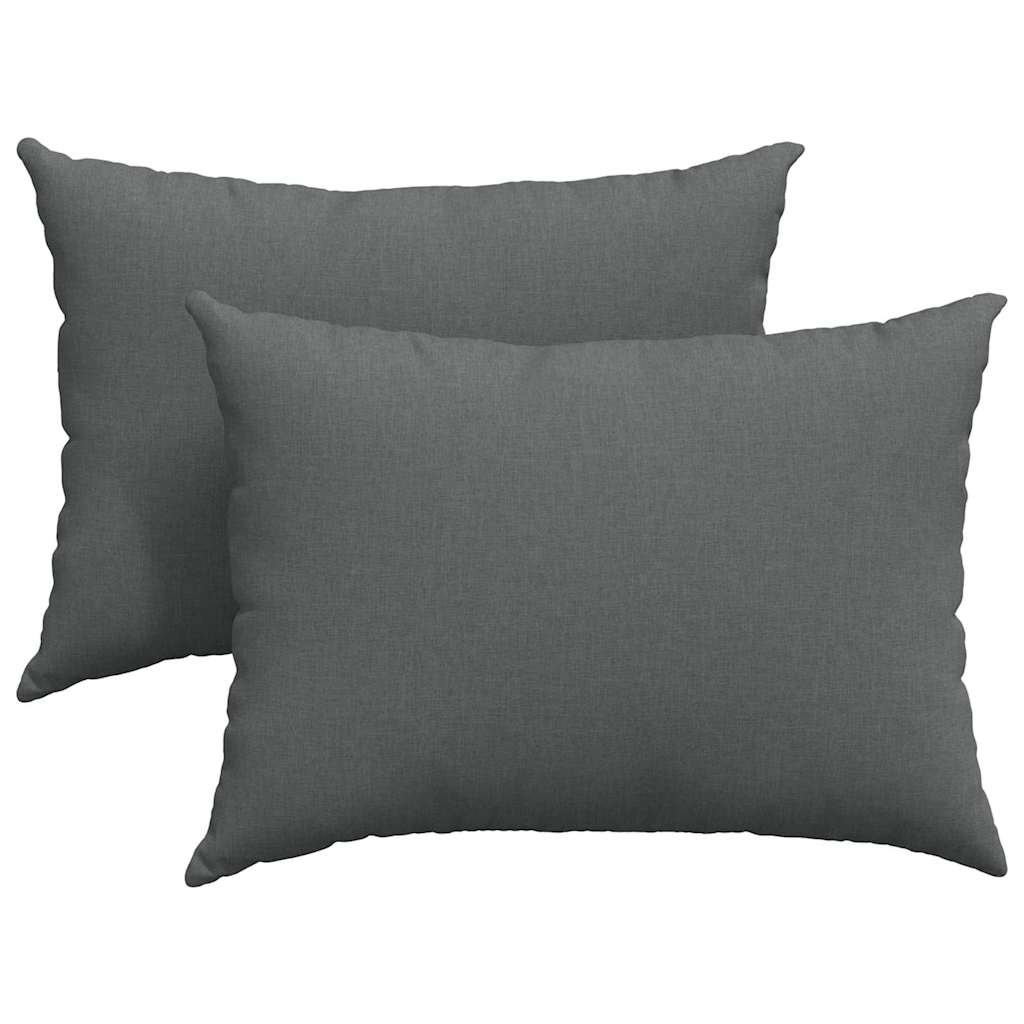 Μαξιλάρι Καναπέ 2 pcs Σκούρο Γκρι 70 x 50 cm ύφασμα
