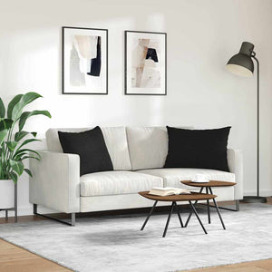 Μαξιλάρι Καναπέ 2 pcs Μαύρο 70 x 50 cm ύφασμα - Pakobazaar