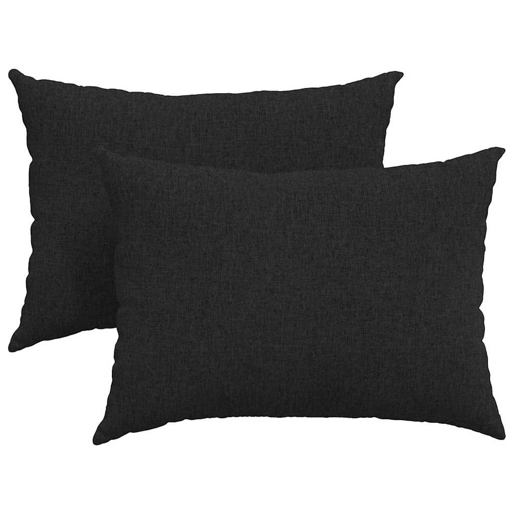 Μαξιλάρι Καναπέ 2 pcs Μαύρο 70 x 50 cm ύφασμα - Pakobazaar