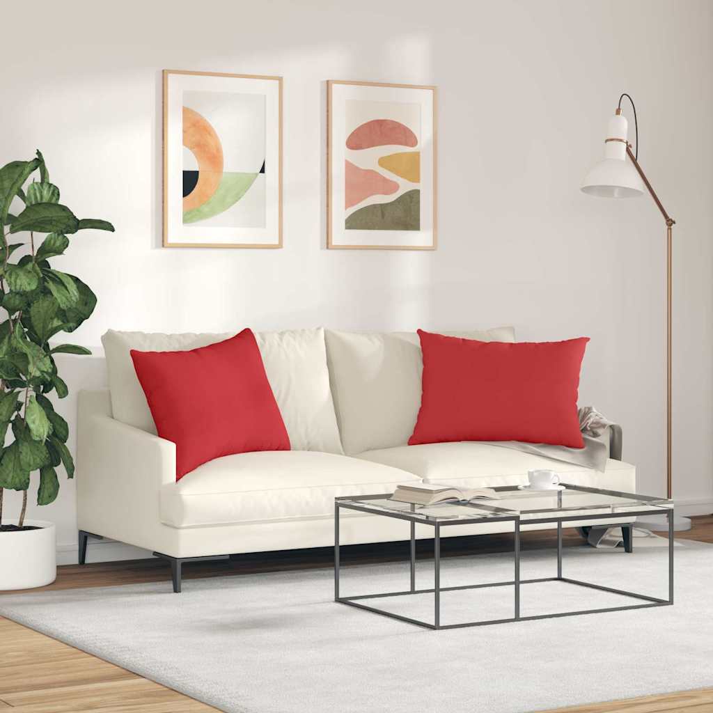 Μαξιλάρι Καναπέ 2 pcs Κόκκινο 70 x 50 cm ύφασμα