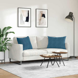 Μαξιλάρι Καναπέ 2 pcs Μπλε 70 x 50 cm Υφασμάτινο Κορντουρά - Pakobazaar