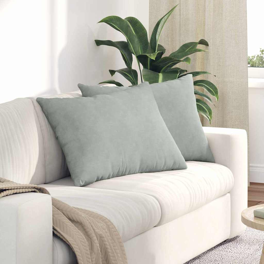 Μαξιλάρι Καναπέ 2 pcs Ανοιχτό γκρι 70 x 50 cm