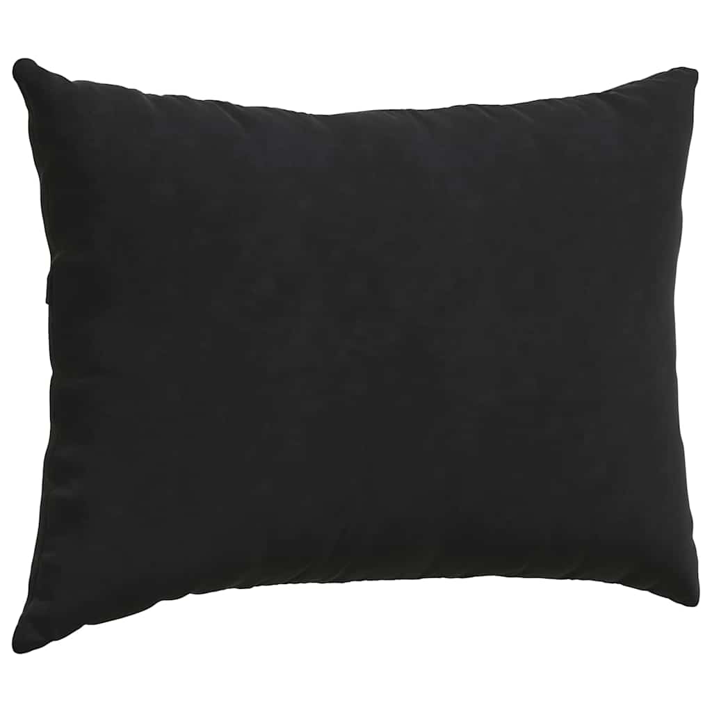 Μαξιλάρι Καναπέ 2 pcs Μαύρο 70 x 50 cm Υφασμάτινο Κορντουρά