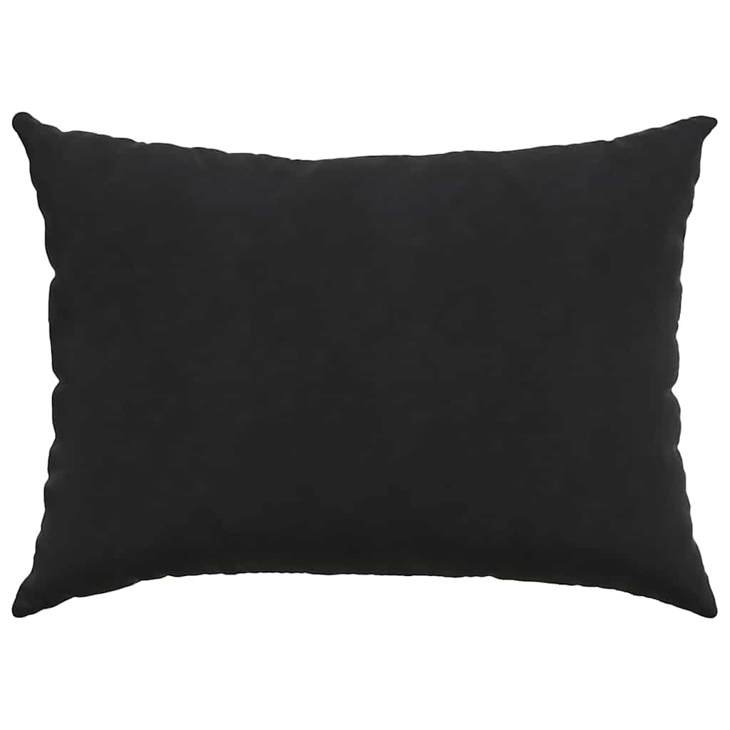 Μαξιλάρι Καναπέ 2 pcs Μαύρο 70 x 50 cm Υφασμάτινο Κορντουρά