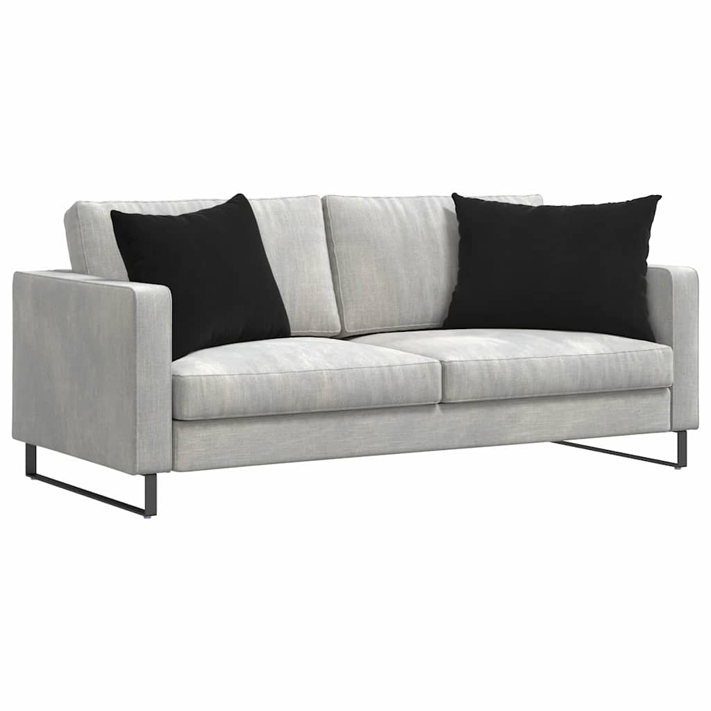 Μαξιλάρι Καναπέ 2 pcs Μαύρο 70 x 50 cm Υφασμάτινο Κορντουρά