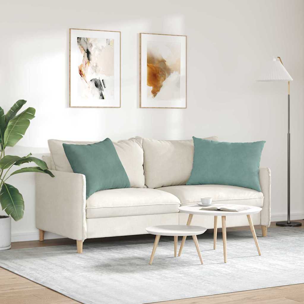 Μαξιλάρι Καναπέ 2 pcs Θαλασσί 70 x 50 cm Υφασμάτινο Κορντουρά