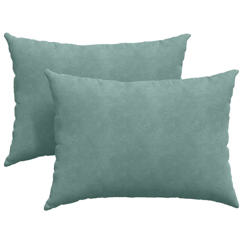 Μαξιλάρι Καναπέ 2 pcs Θαλασσί 70 x 50 cm Υφασμάτινο Κορντουρά