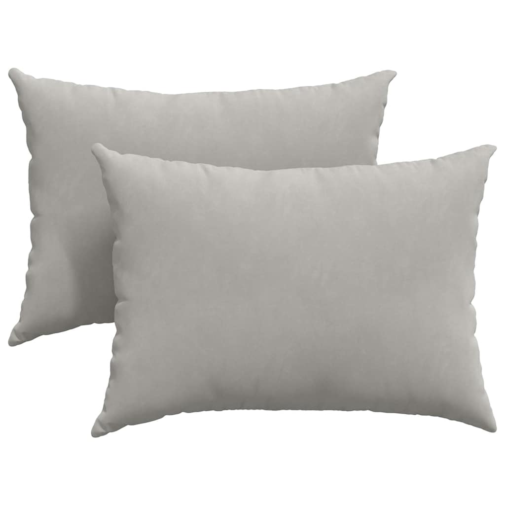 Μαξιλάρι Καναπέ 2 pcs Ανοιχτό γκρι 70 x 50 cm ύφασμα