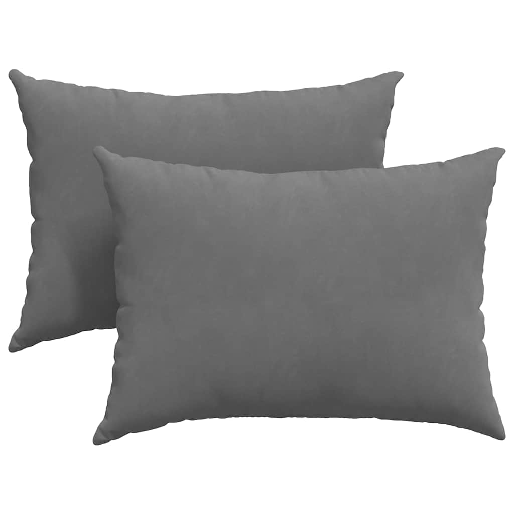 Μαξιλάρι Καναπέ 2 pcs Σκούρο Γκρι 70 x 50 cm ύφασμα