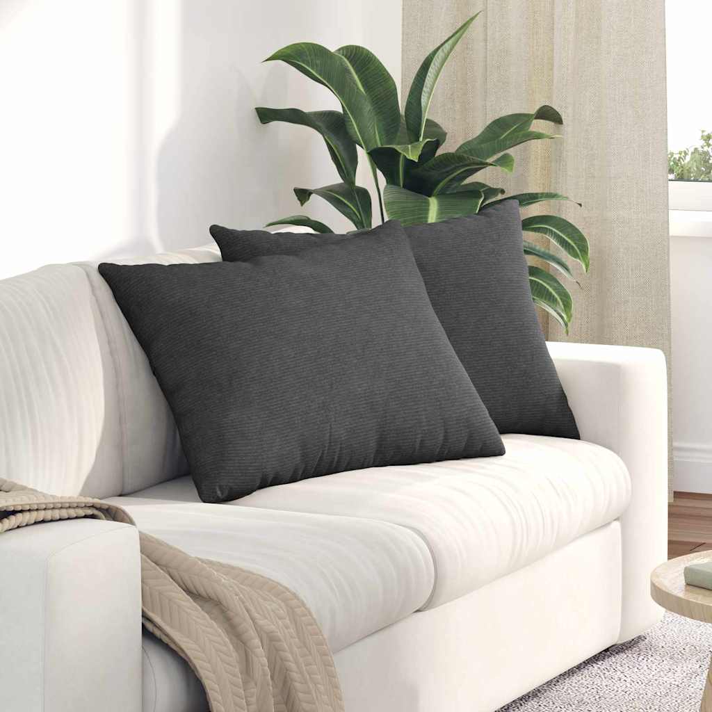 Μαξιλάρι Καναπέ 2 pcs Σκούρο Γκρι 70 x 50 cm