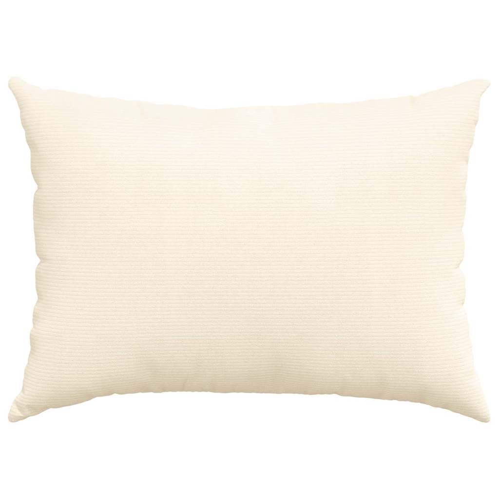 Μαξιλάρι Καναπέ 2 pcs Κρεμ 70 x 50 cm Υφασμάτινο Κορντουρά