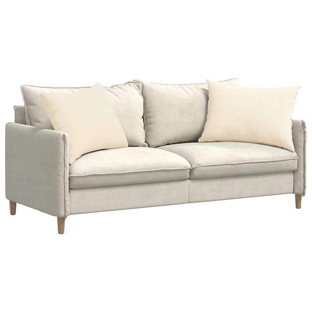 Μαξιλάρι Καναπέ 2 pcs Κρεμ 70 x 50 cm Υφασμάτινο Κορντουρά