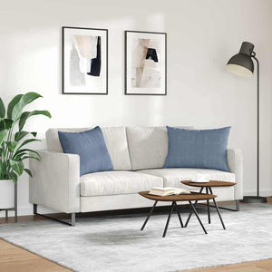 Μαξιλάρι Καναπέ 2 pcs Μπλε 70 x 50 cm Υφασμάτινο Κορντουρά