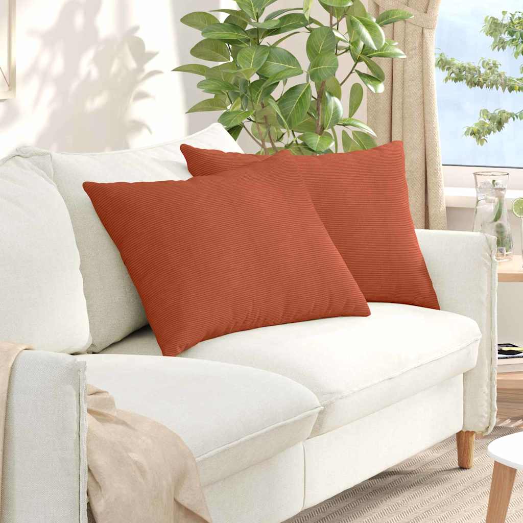 Μαξιλάρι Καναπέ 2 pcs Κόκκινο Πορτοκαλί 70 x 50 cm