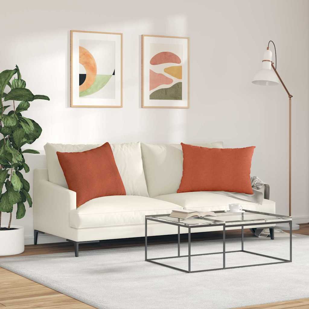 Μαξιλάρι Καναπέ 2 pcs Κόκκινο Πορτοκαλί 70 x 50 cm