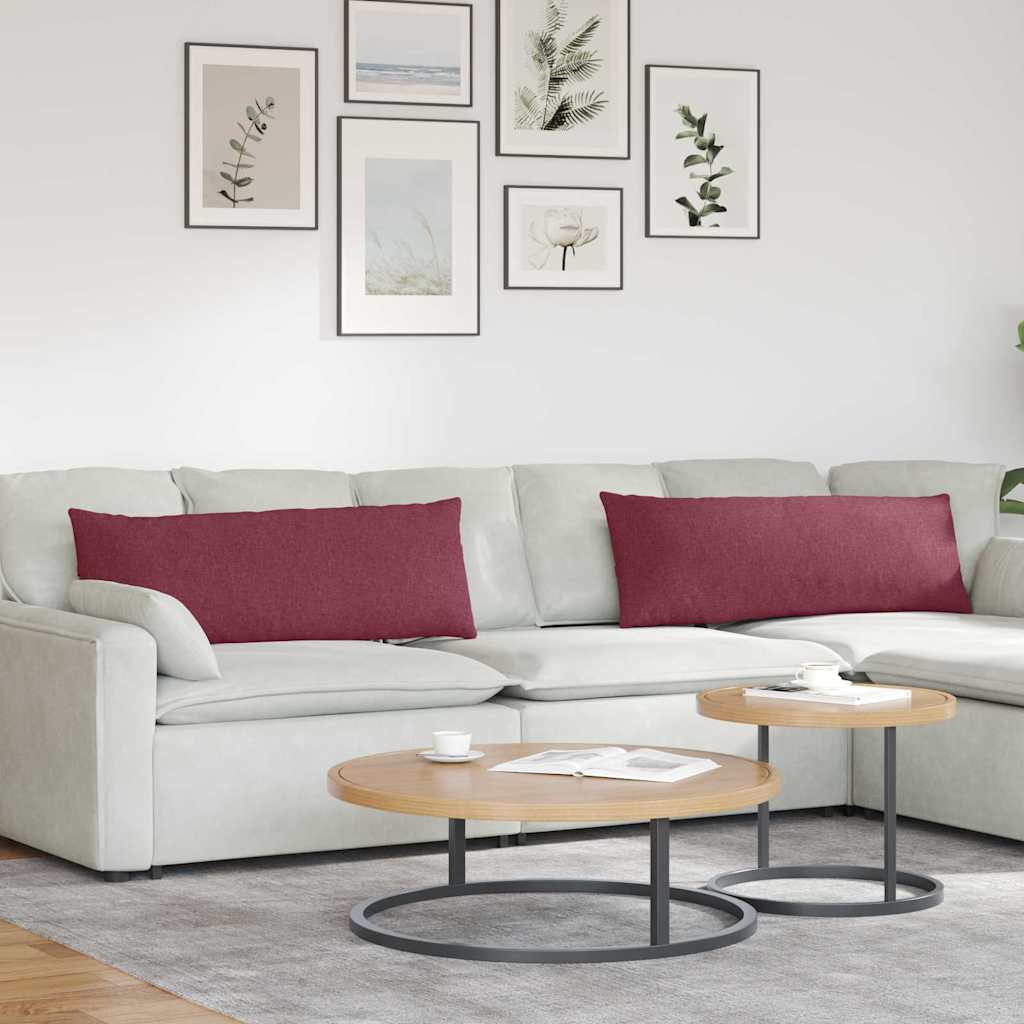 Μαξιλάρι Καναπέ 2 pcs Κόκκινο 120 x 40 cm ύφασμα