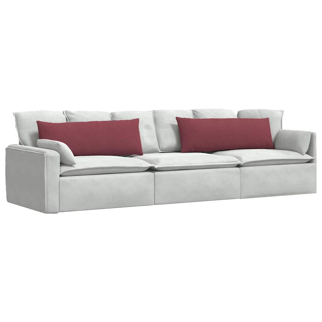 Μαξιλάρι Καναπέ 2 pcs Κόκκινο 120 x 40 cm ύφασμα
