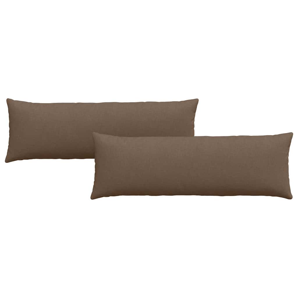 Μαξιλάρι Καναπέ 2 pcs Καφέ 120 x 40 cm ύφασμα