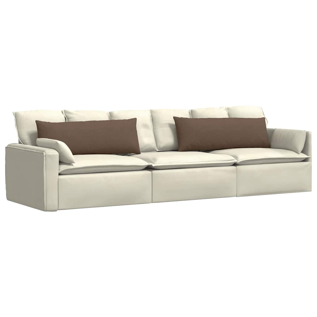 Μαξιλάρι Καναπέ 2 pcs Καφέ 120 x 40 cm ύφασμα
