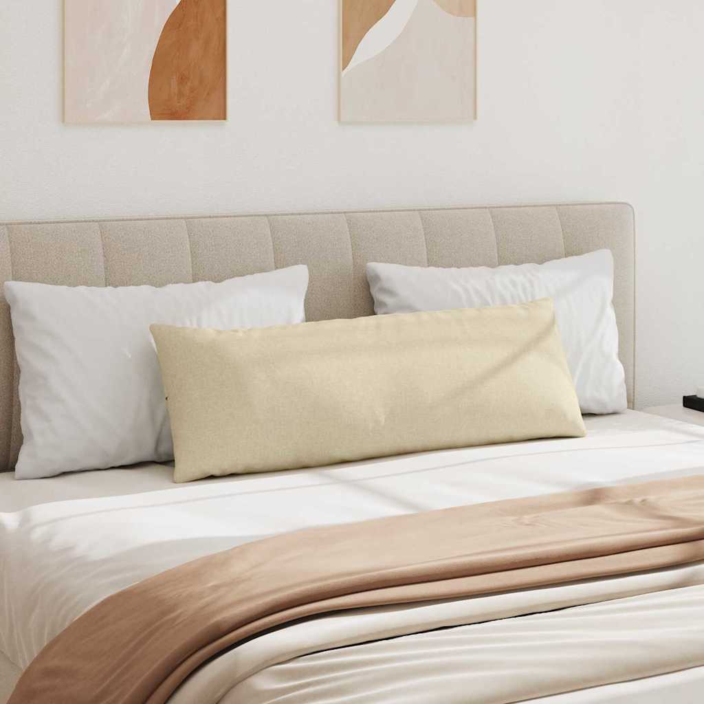 Μαξιλάρι Καναπέ 2 pcs Κρεμ 120 x 40 cm ύφασμα
