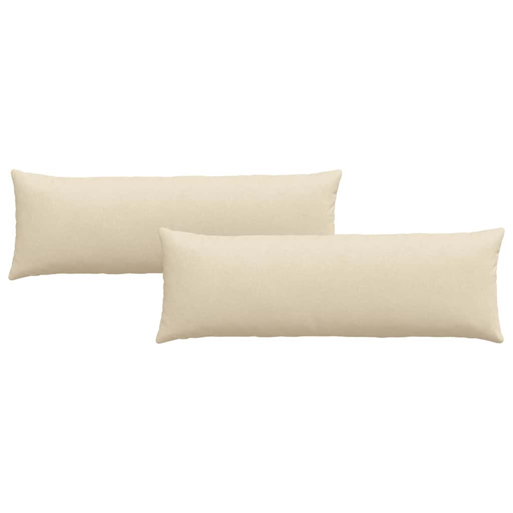 Μαξιλάρι Καναπέ 2 pcs Κρεμ 120 x 40 cm ύφασμα