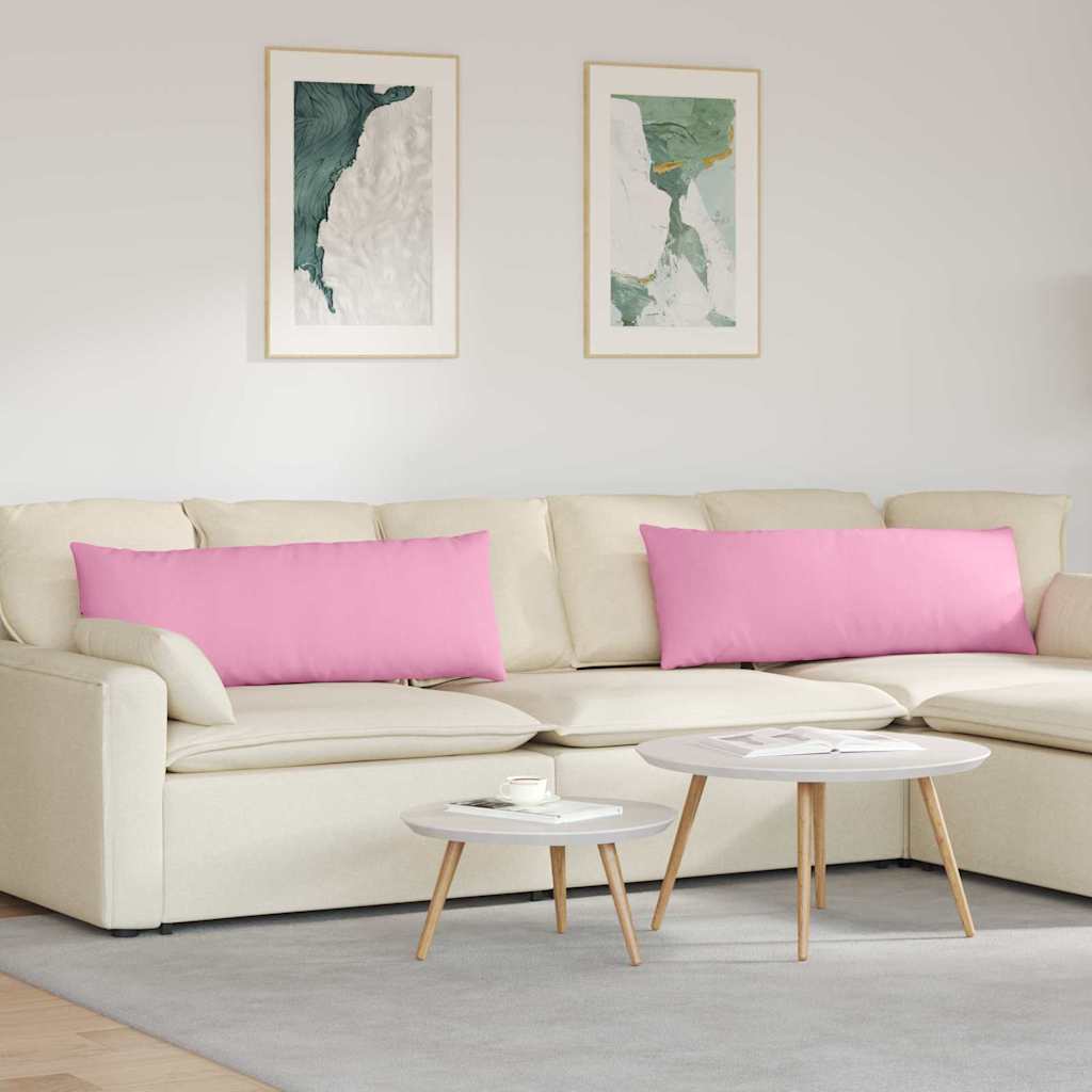 Μαξιλάρι Καναπέ 2 pcs Ροζ 120 x 40 cm ύφασμα