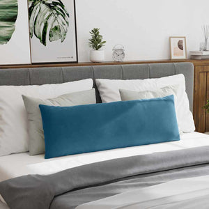 Μαξιλάρι Καναπέ 2 pcs Μπλε 120 x 40 cm Υφασμάτινο Κορντουρά - Pakobazaar