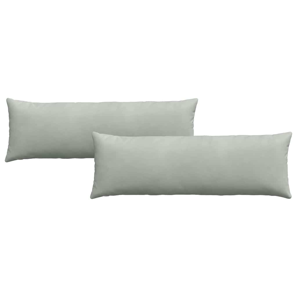 Μαξιλάρι Καναπέ 2 pcs Ανοιχτό γκρι 120 x 40 cm