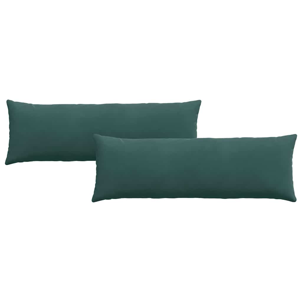 Μαξιλάρι Καναπέ 2 pcs Σκούρο Πράσινο 120 x 40 cm