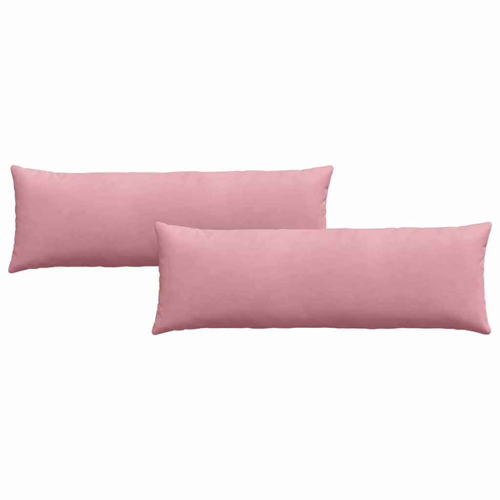 Μαξιλάρι Καναπέ 2 pcs Ροζ 120 x 40 cm Υφασμάτινο Κορντουρά