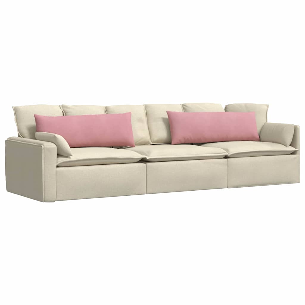 Μαξιλάρι Καναπέ 2 pcs Ροζ 120 x 40 cm Υφασμάτινο Κορντουρά