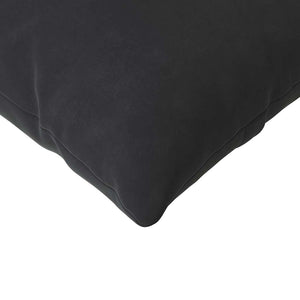 Μαξιλάρι Καναπέ 2 pcs Μαύρο 120 x 40 cm Υφασμάτινο Κορντουρά