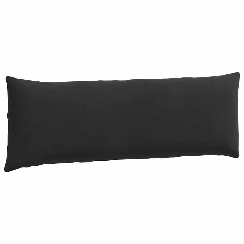 Μαξιλάρι Καναπέ 2 pcs Μαύρο 120 x 40 cm Υφασμάτινο Κορντουρά
