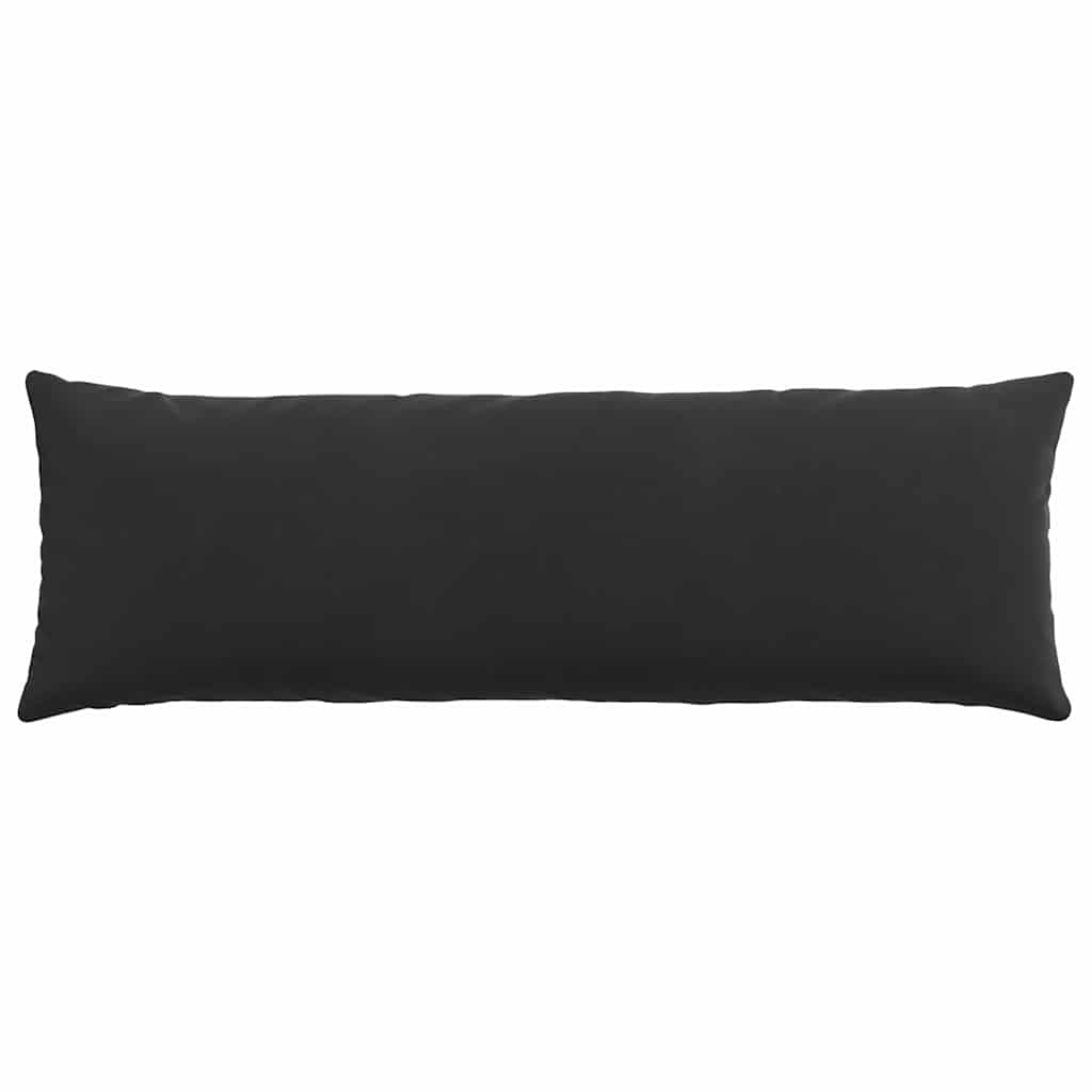 Μαξιλάρι Καναπέ 2 pcs Μαύρο 120 x 40 cm Υφασμάτινο Κορντουρά