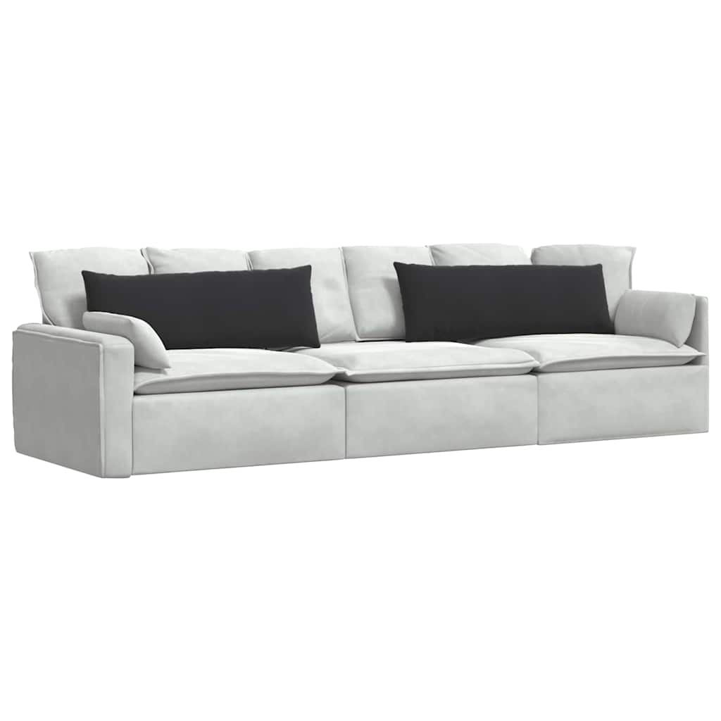 Μαξιλάρι Καναπέ 2 pcs Μαύρο 120 x 40 cm Υφασμάτινο Κορντουρά