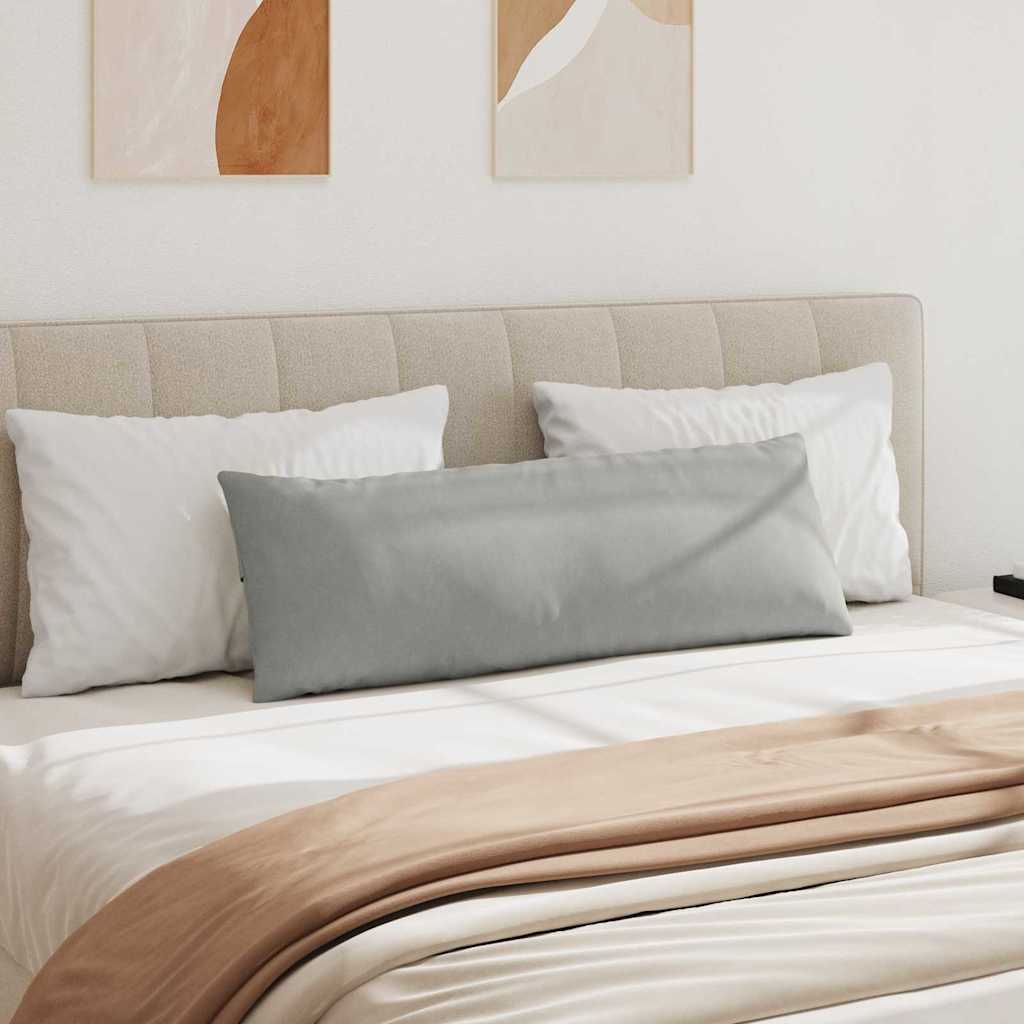 Μαξιλάρι Καναπέ 2 pcs Ανοιχτό γκρι 120 x 40 cm ύφασμα