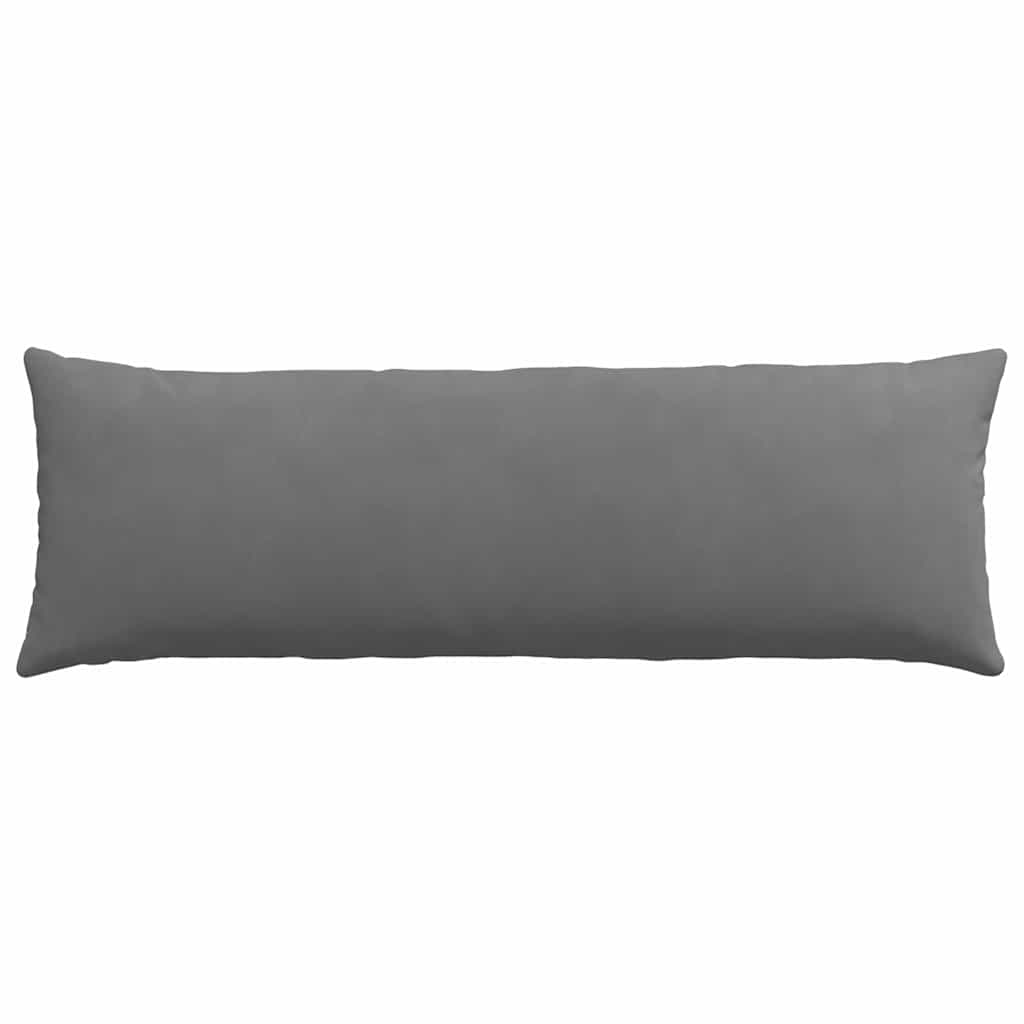 Μαξιλάρι Καναπέ 2 pcs Σκούρο Γκρι 120 x 40 cm ύφασμα