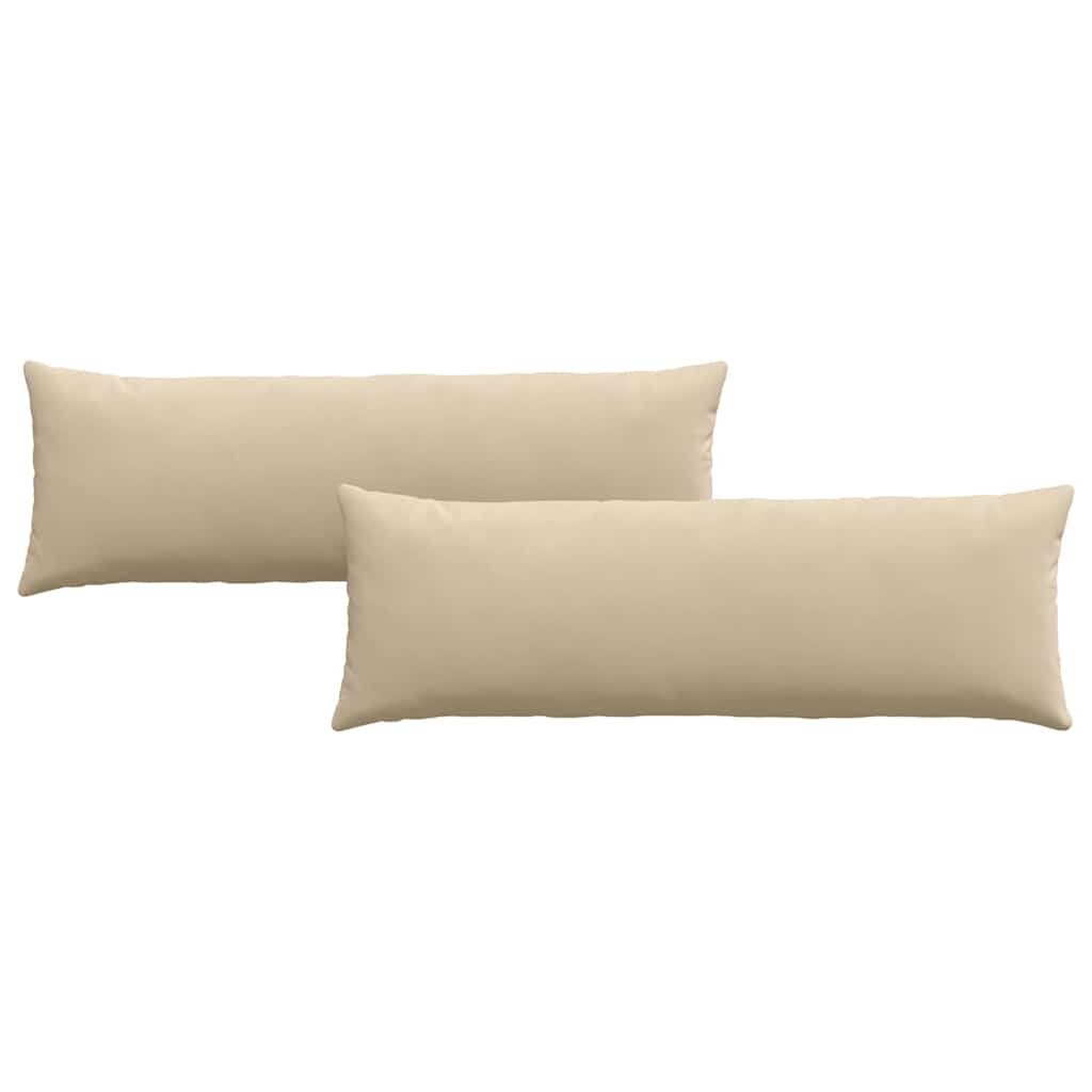 Μαξιλάρι Καναπέ 2 pcs Κρεμ 120 x 40 cm ύφασμα