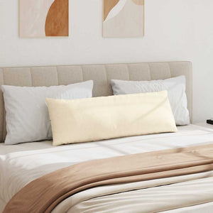 Μαξιλάρι Καναπέ 2 pcs Κρεμ 120 x 40 cm Υφασμάτινο Κορντουρά