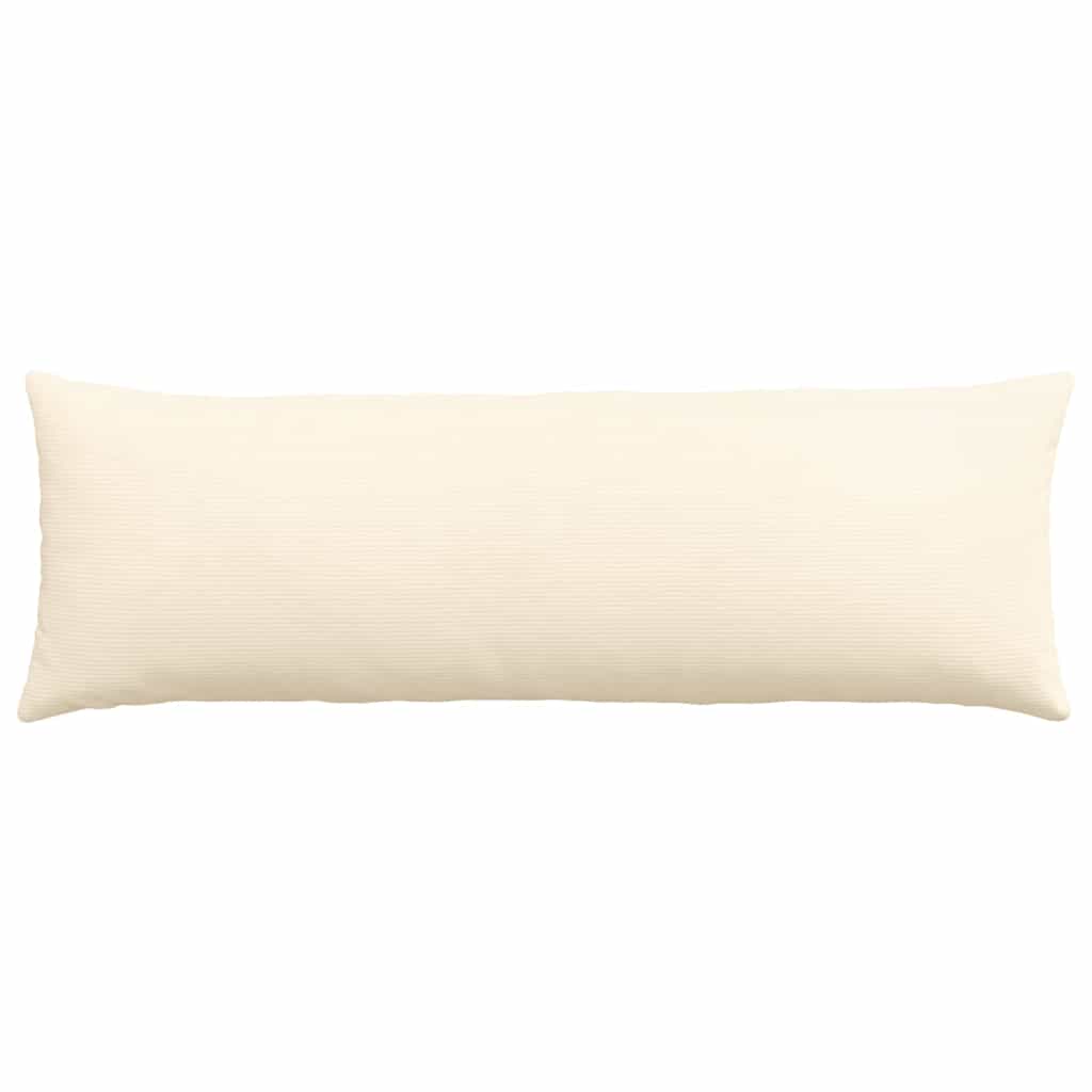 Μαξιλάρι Καναπέ 2 pcs Κρεμ 120 x 40 cm Υφασμάτινο Κορντουρά